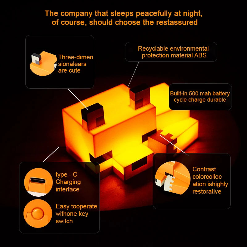 Lampka LED Lis Minecraft